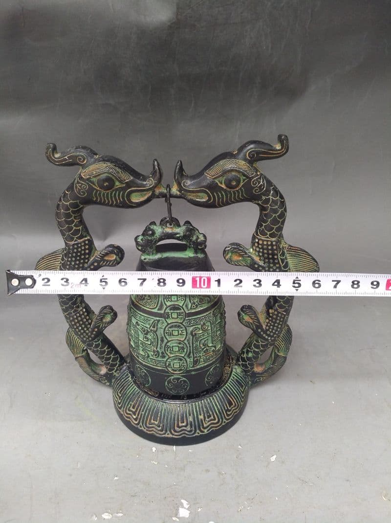 銅器 双龍編鐘 楽器 曽侯乙編鐘 装飾品 現代工芸品 美術品 置物