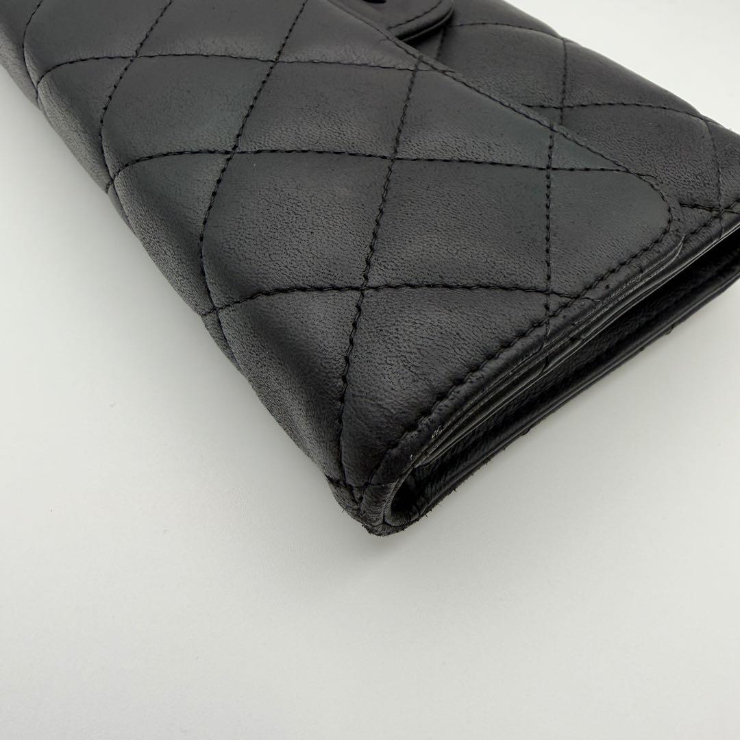 CHANEL シャネル 財布 マトラッセ フラップウォレット 三つ折り