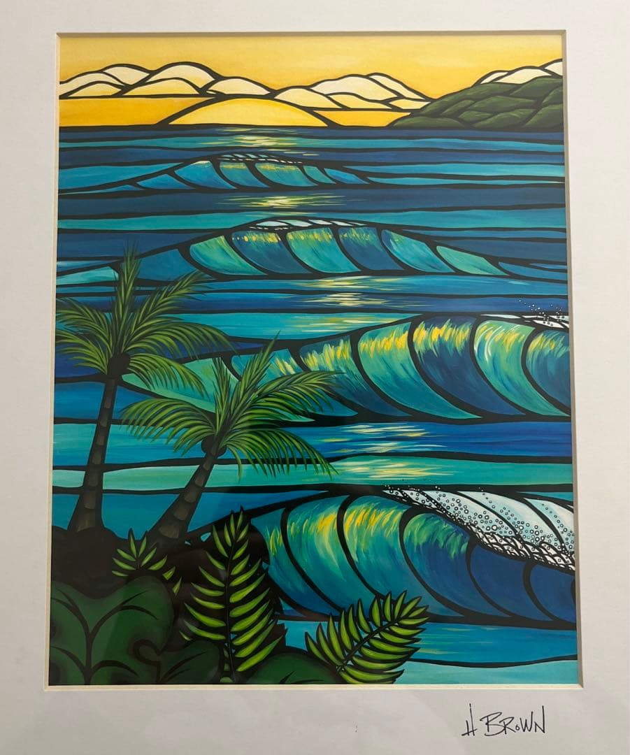 【極美品①】ヘザーブラウン Heather Brown 正規フレーム 絵 ハワイ