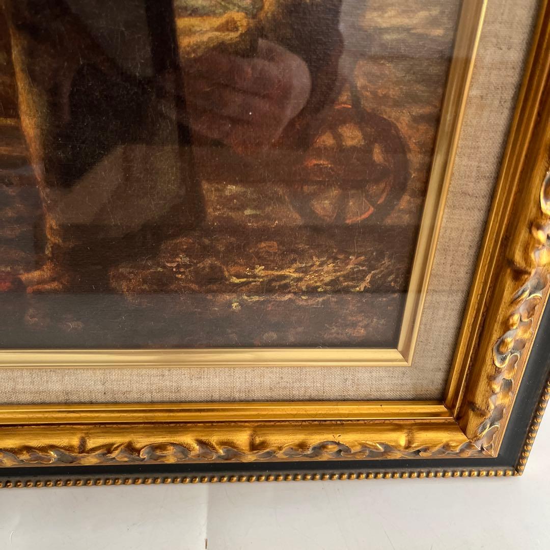 新品】ジャン=フランソワ・ミレー 晩鐘 絵画 複製画 高級額装ブラック