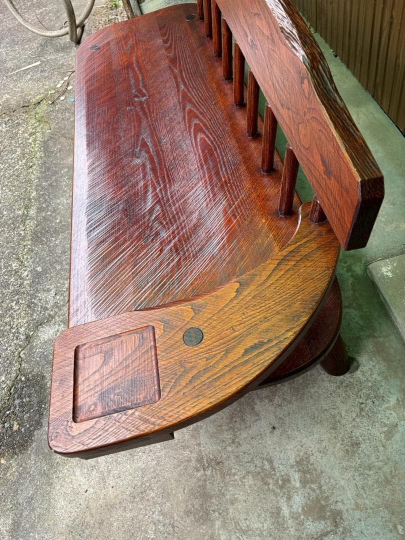 ベンチチェア 工房 我楽堂 無垢材 漆仕上げ 長椅子 民藝 幅190cm