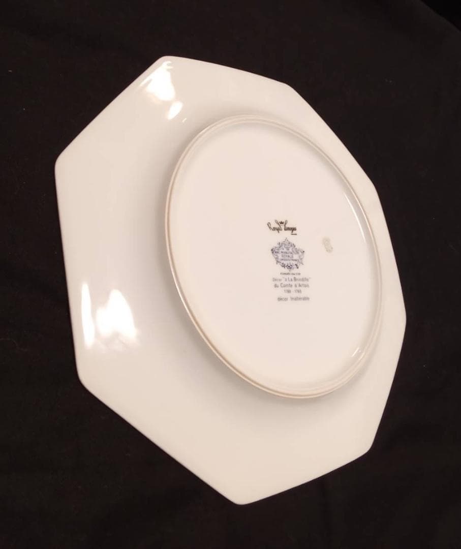 アルトワ伯爵復刻S作品・25cmロイヤルリモージュ 八角形プレート｜王室