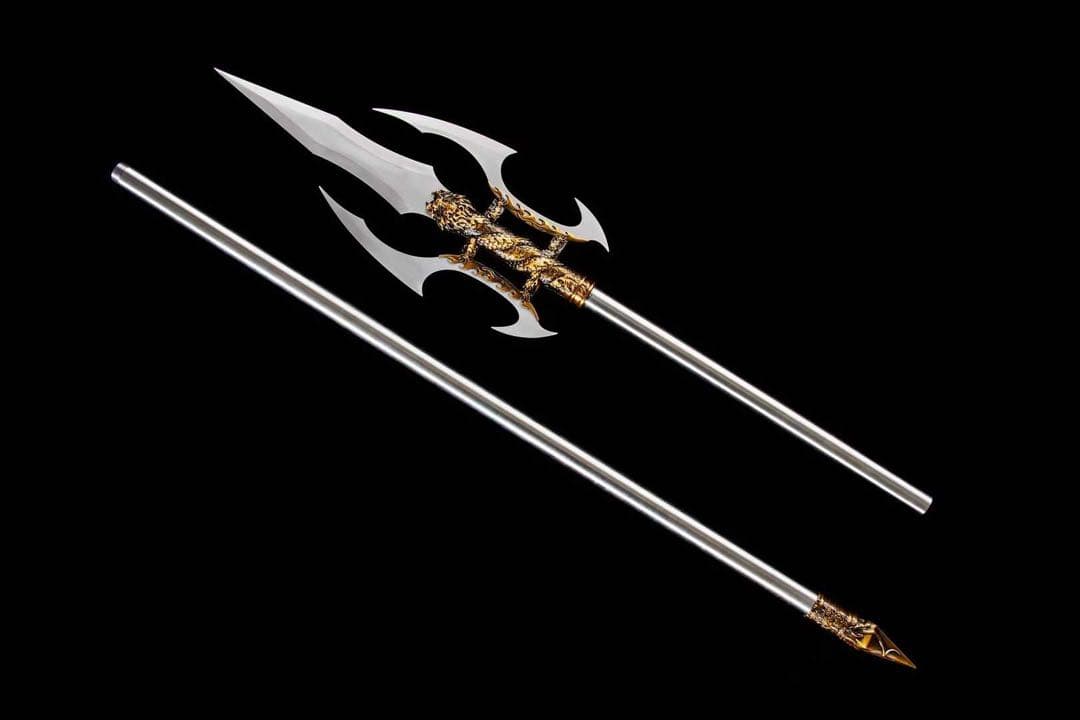 長槍 模造槍 3本継 十文字槍 刀装具 模擬刀 日本刀 模造刀 鑑賞用 舞踊刀