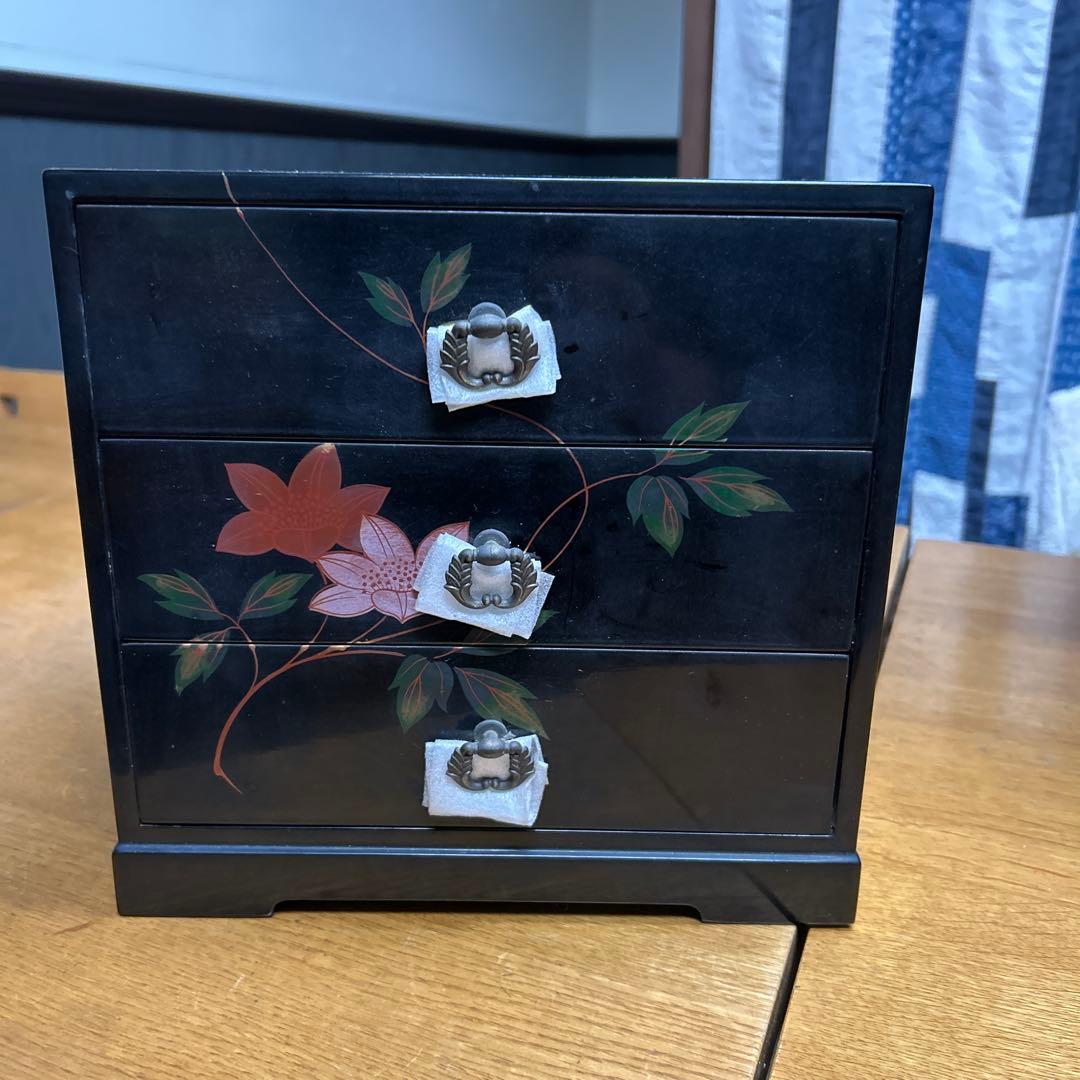 漆器 3段引き出し