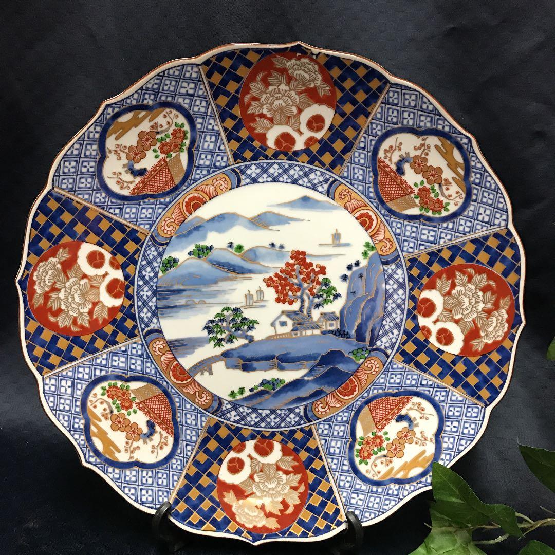 未使用 古伊万里 庫山窯 大皿 金蘭手 絵皿 - メルカリ