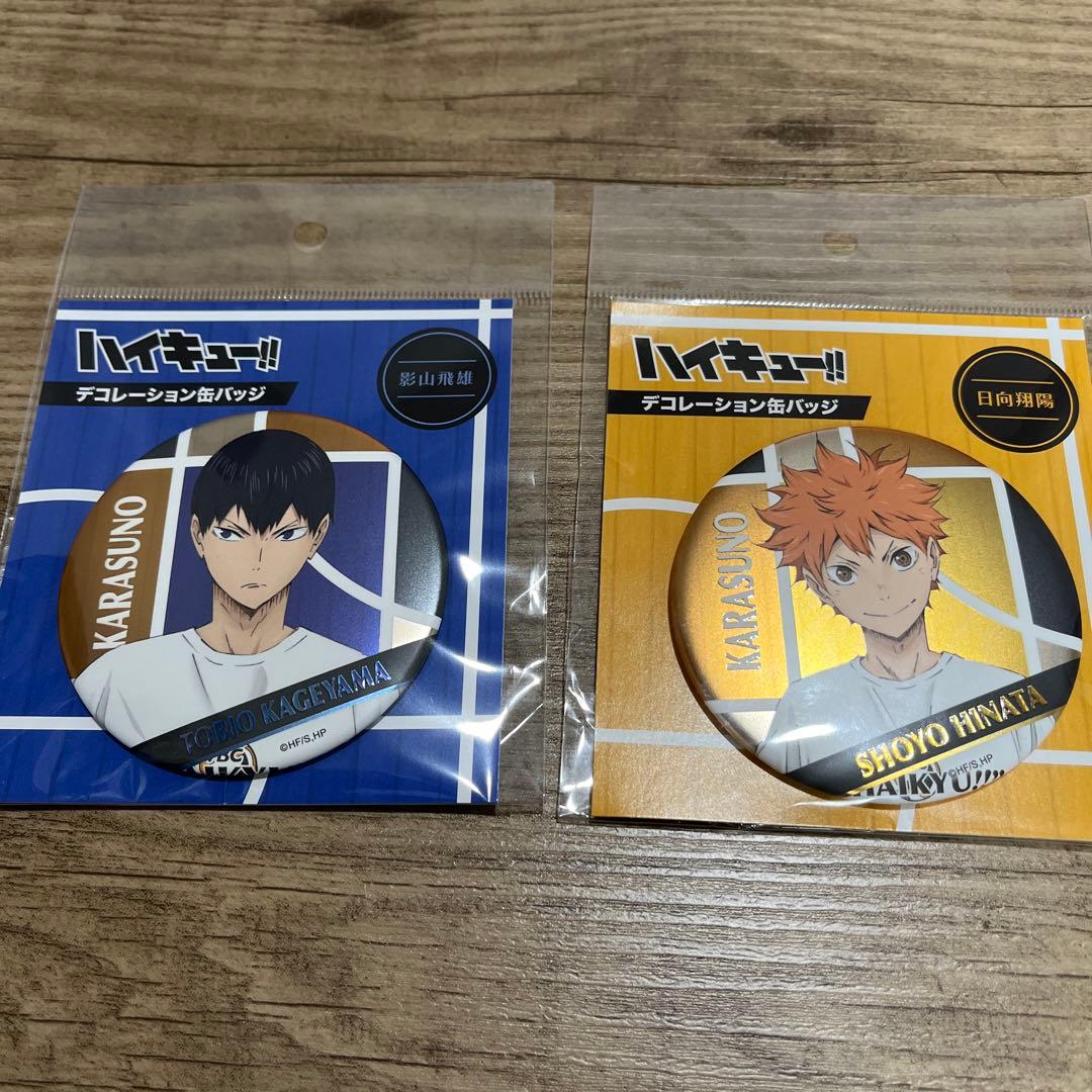 75】 ハイキュー缶バッジセット日向 翔陽牛島 若利