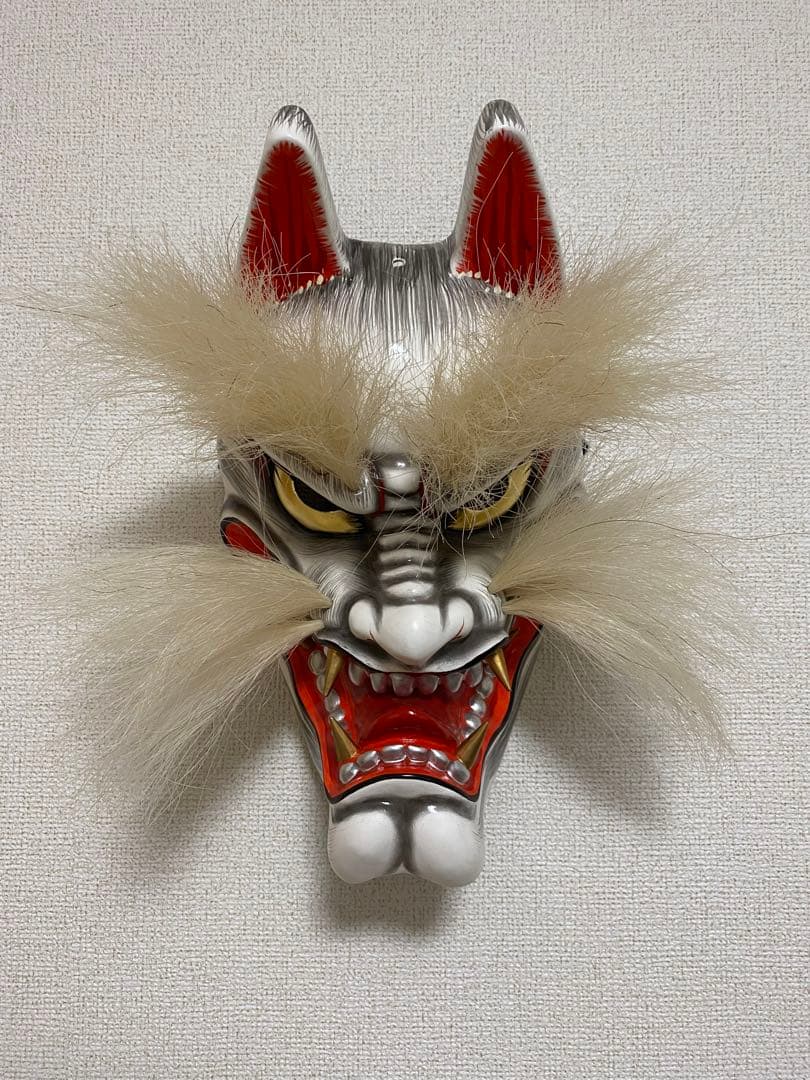 広島神楽面（狐） 神楽面 石見神楽 柿田勝郎面工房：石見神楽面 悪