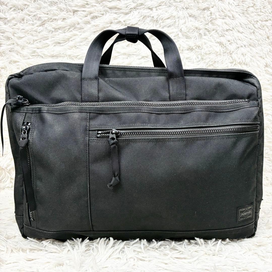 【人気】 ポーター 3way ビジネスバッグ オーバーナイト ブラック 大容量