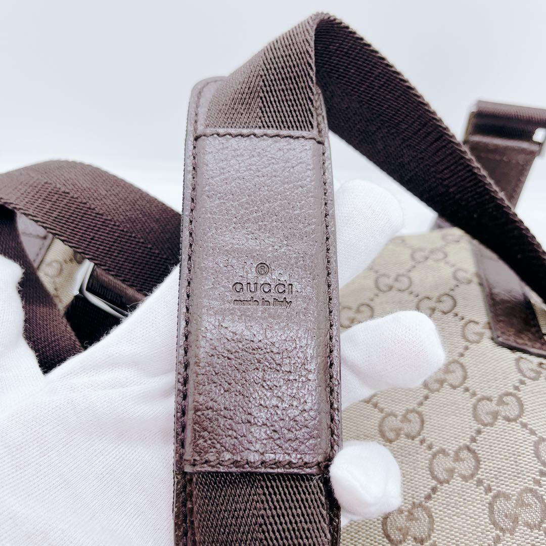 GUCCI GG柄キャンバス ショルダーバッグ ベージュ 122793