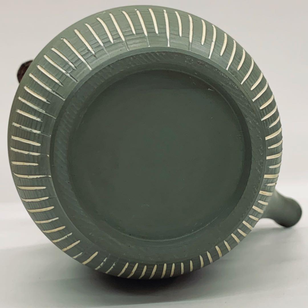 茶注21 常滑焼 緑泥】吉川秀樹（雪堂）共箱