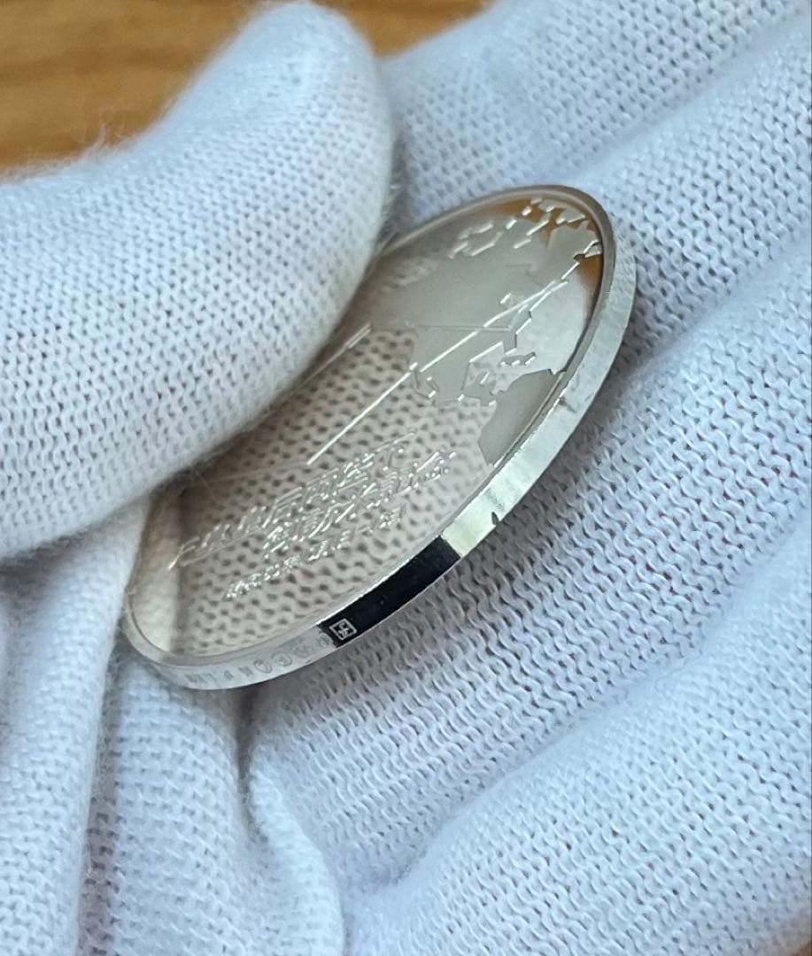 天皇皇后両陛下御訪米記念 純銀メダル silver925「純銀.925」刻印あり