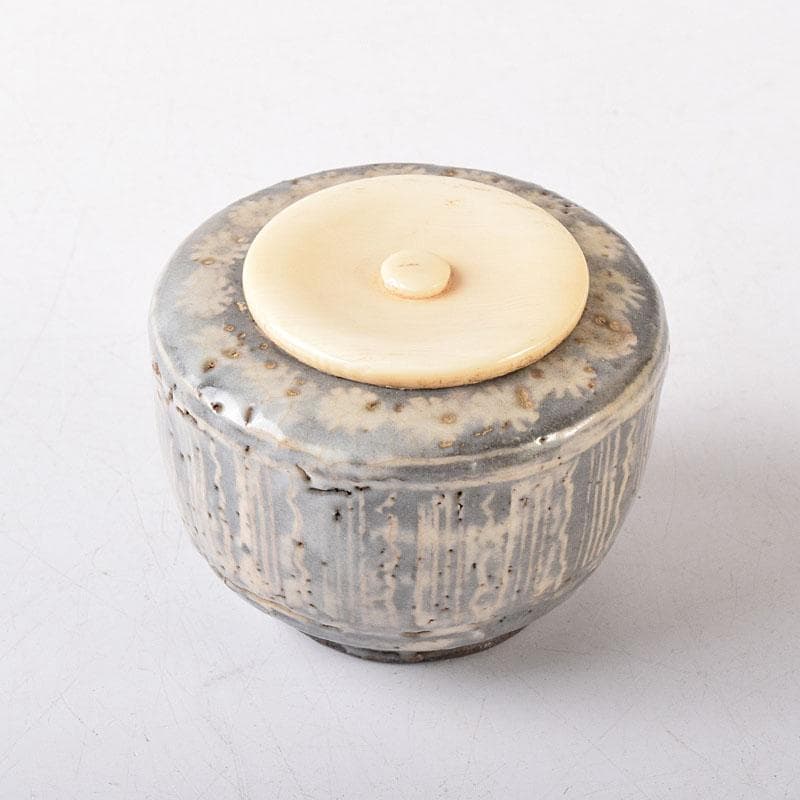 茶道具　花三島　茶入　前大徳　紫野　中村戒仙（高安）極め箱　V　8172