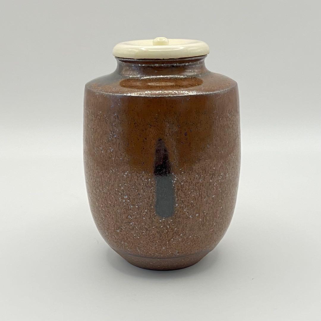 肩衝茶入 三笠山写 笹田有祥 共箱入 茶道具 濃茶器 仕