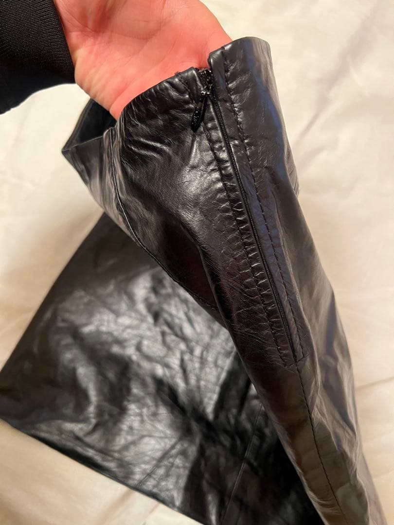 スカート ann demeulemeester leather skirt