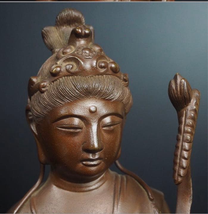 送料無料 高村光雲作 銅製聖観音之像 共箱 高さ38.5cm - メルカリ