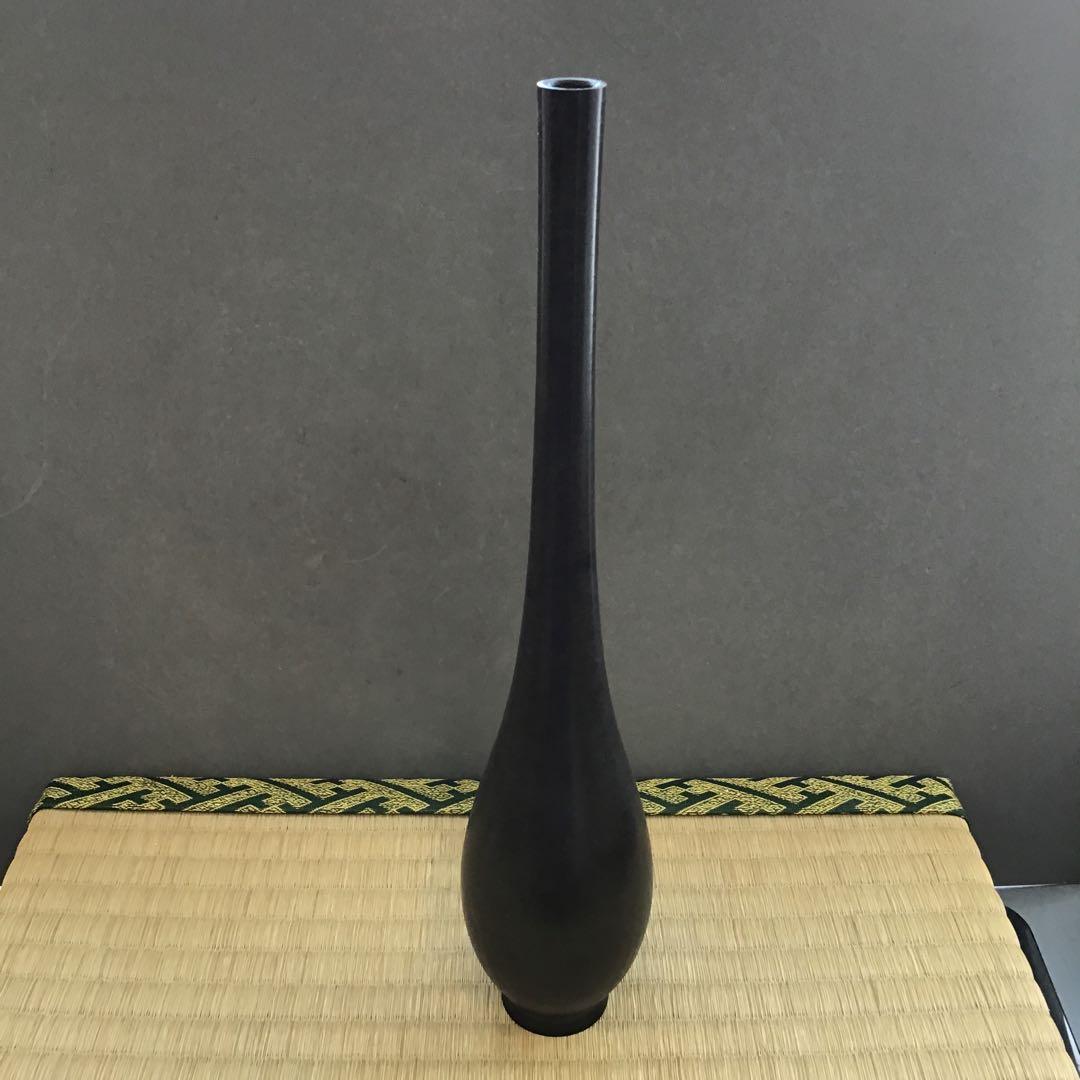 華道道具 花入 青銅つる首花入 N338HL