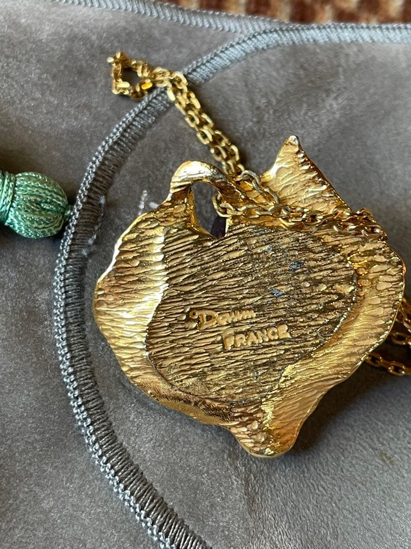 Daum ドーム Pate De Verre 蛙 Frog ネックレス