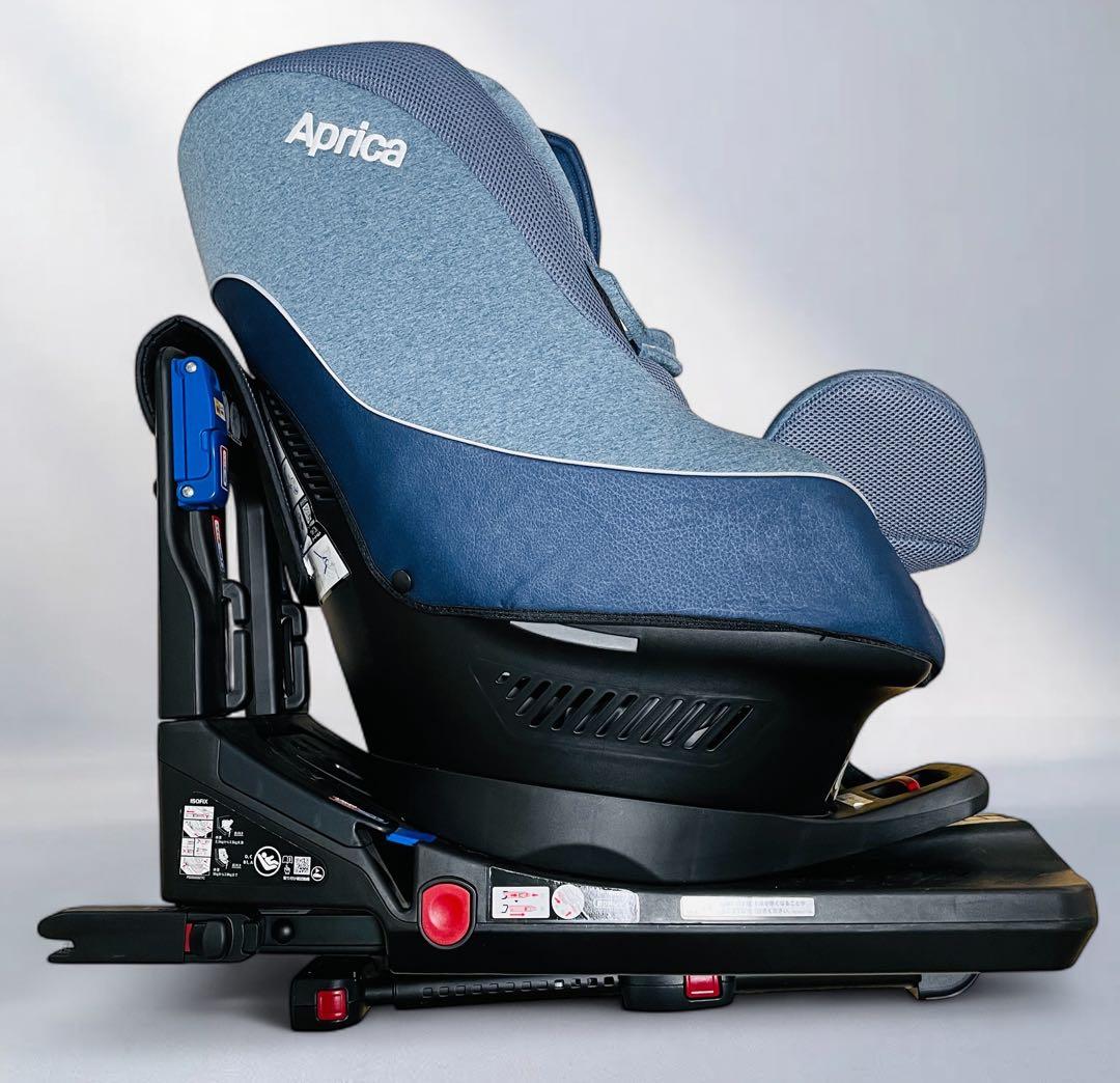 (美品) Aprica クルリラ AD ISOFIX ライトネイビー色