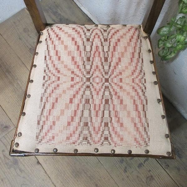 イギリス アンティークチェア 椅子 鋲打ち イス 店舗什器 英国 4105d