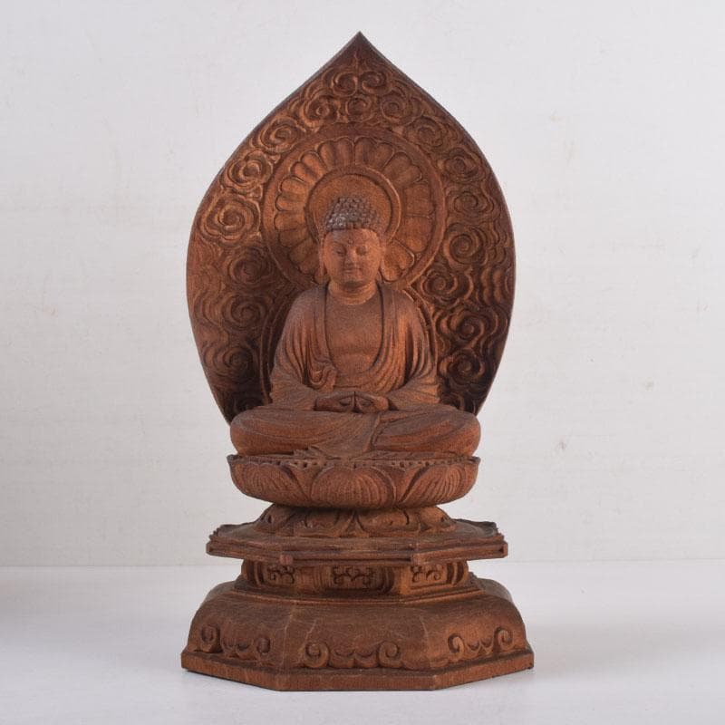 仏教美術 井波彫刻宗家 番匠屋刀 木彫 仏像 共箱 N 8371A 仏像仏教