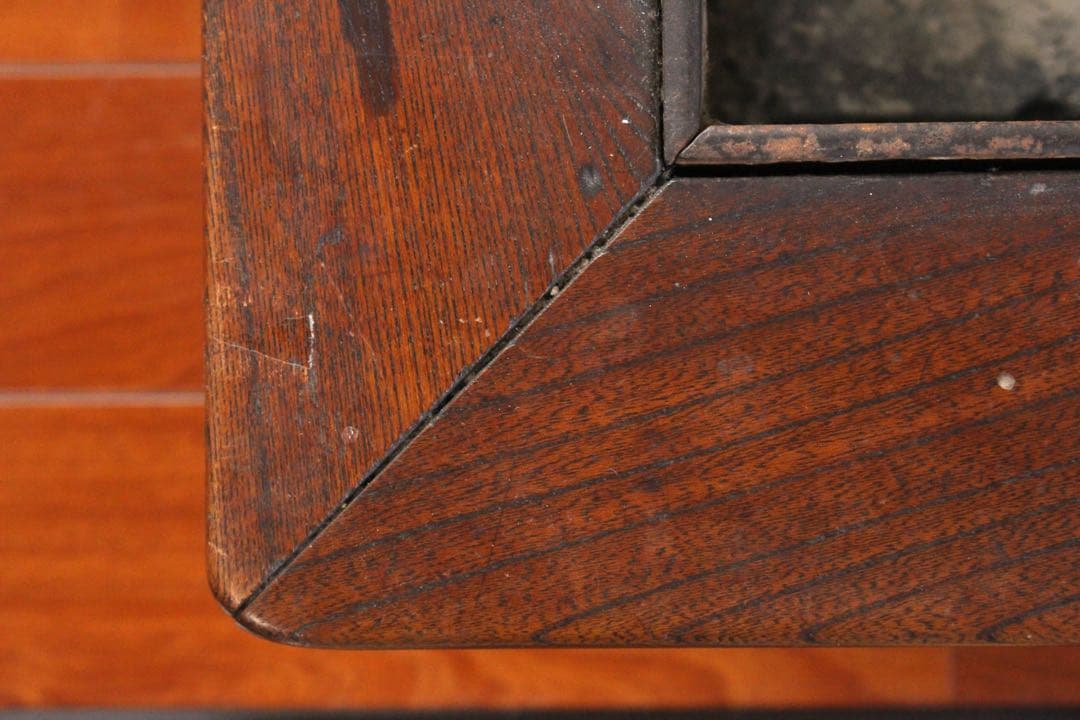 M*u様 No4524 時代 欅材 黒柿 関西火鉢 横73×縦49cm