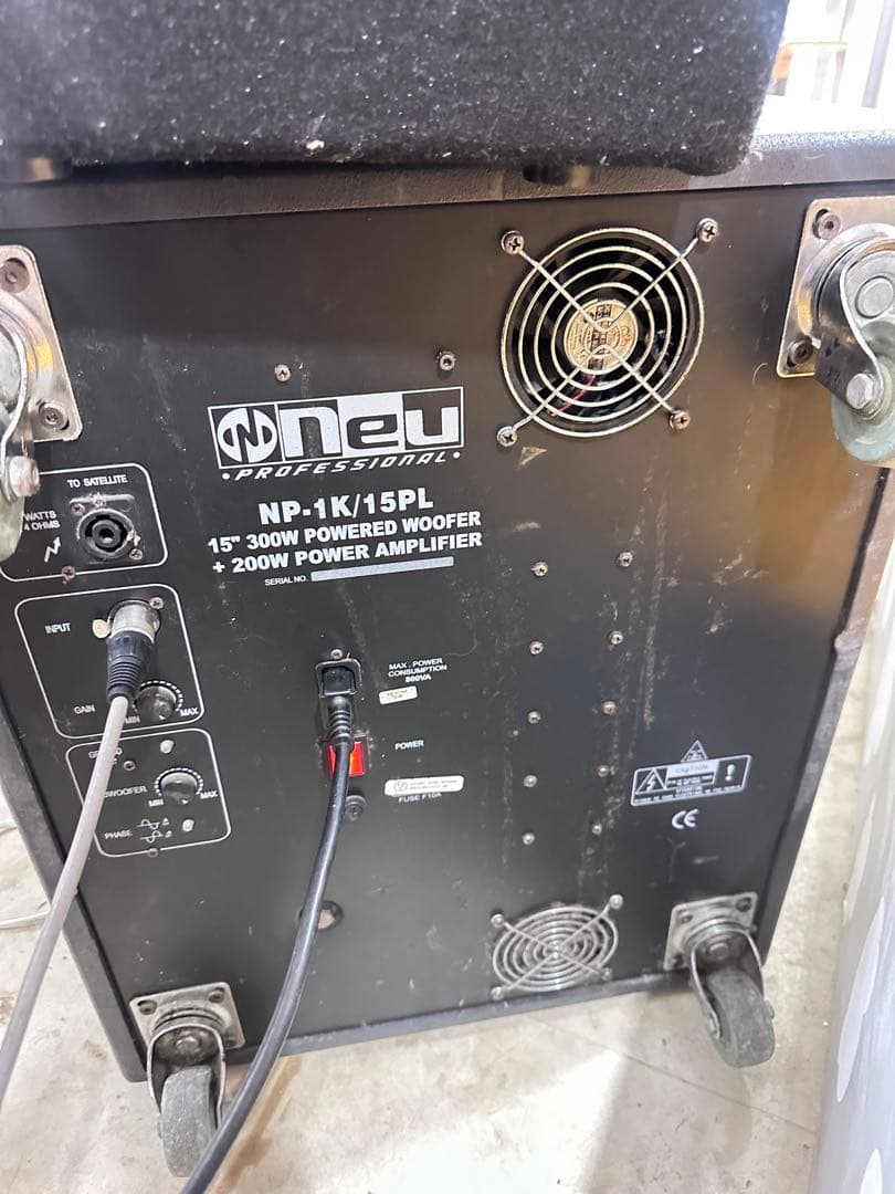 動作OK！NEU/ヌー 300Wパワードウーハー NP-1K/15PL 1本