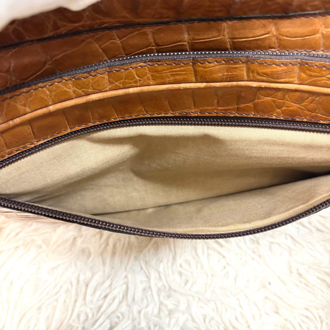 ✨良品✨ バリー　クロコ型押し　ミニボストンバッグ　ビジネスバッグ　ユニセックス