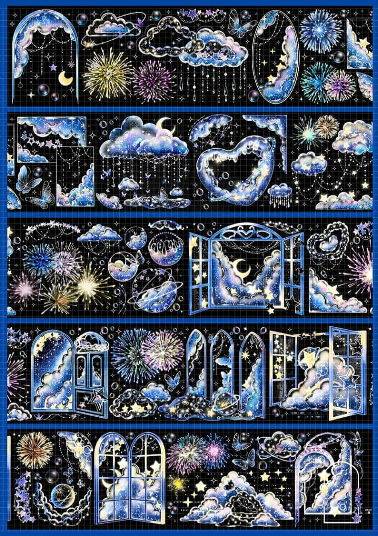 おすそ分け☆海外マステ PETテープ 切り売り 新七天 果冻星游记 1