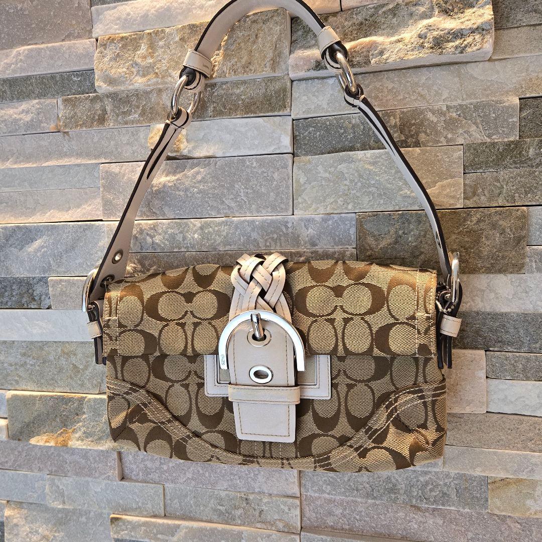 美品　COACH　コーチ　ワンショルダー ソーホー シグネチャー レザー