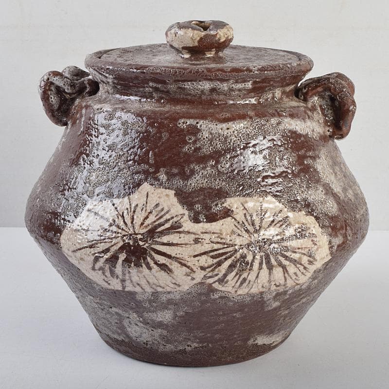 茶道具 加藤唐九郎（一ム斎）作 鼡志野算玉 水指 清水公