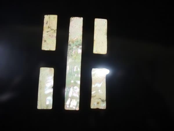 八卦盆 裏千家 青貝 螺鈿 八卦象嵌 39㎝ 本漆器 時代物 骨董