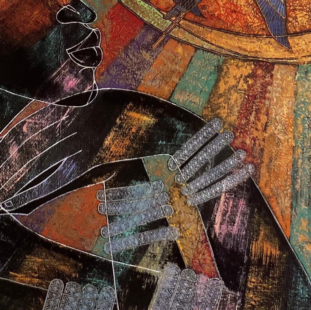 丁紹光、『勝利の翼』、希少な画集より、新品額装付、マット額装付き