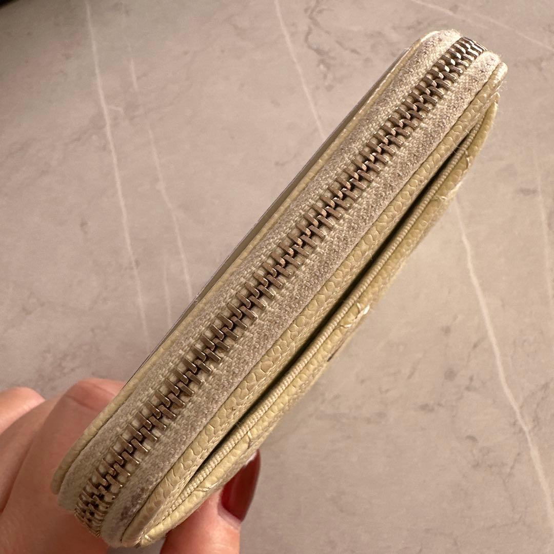 【希少カラー】シャネル　キャビアスキン　ケース　ミニ財布　カードケース