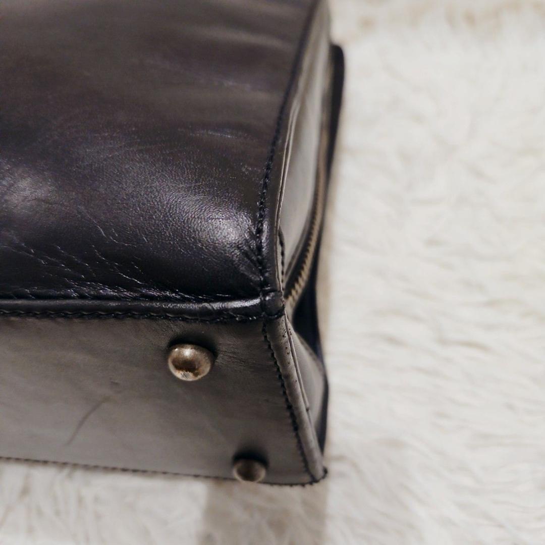 美品 マザーハウス ビジネスバッグ アンティーククラシッレザー A4 ブラック