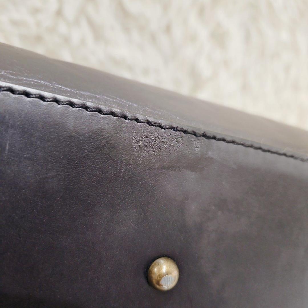 美品 マザーハウス ビジネスバッグ アンティーククラシッレザー A4 ブラック