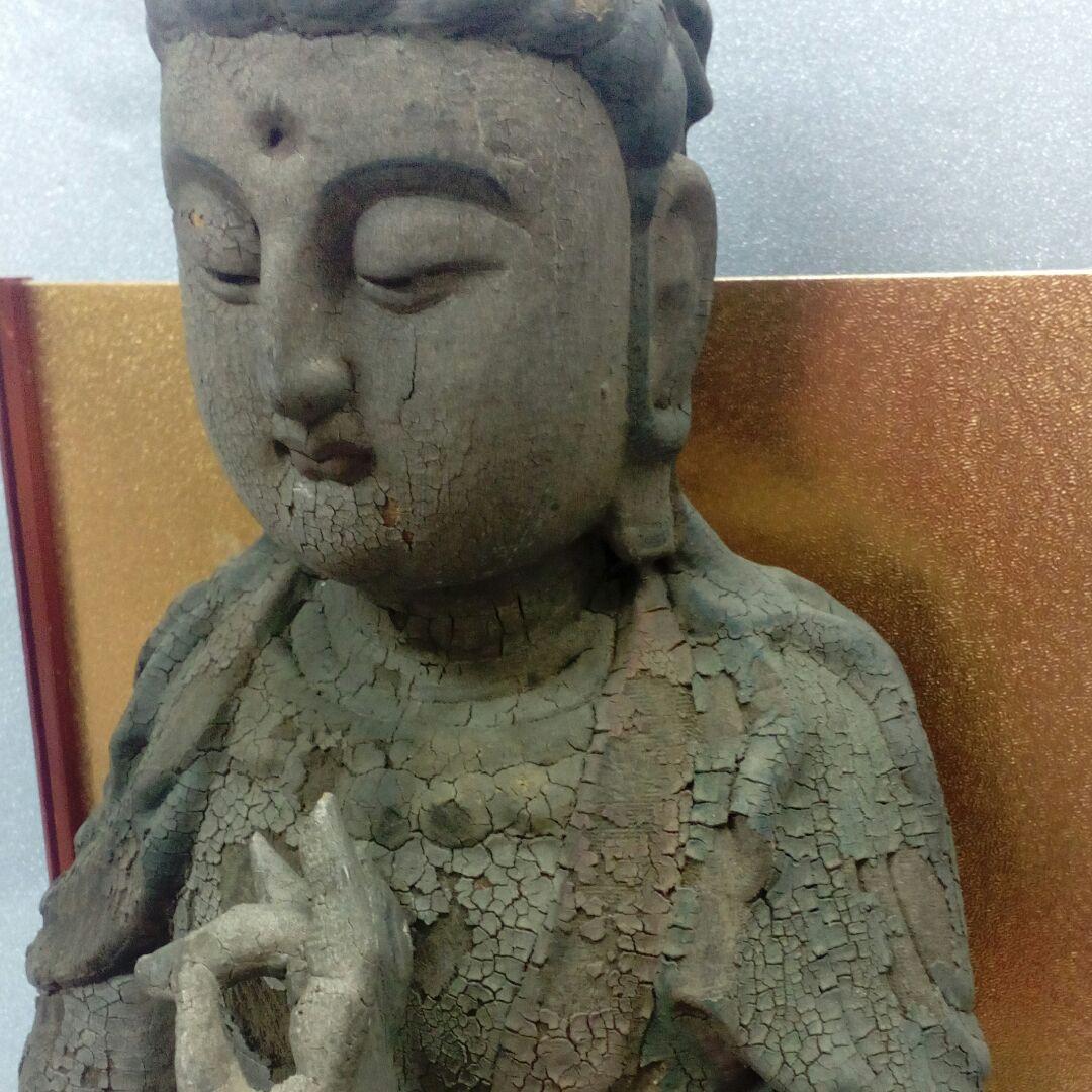 700〜400年前頃稀少レア極彩色時代仏教美術菩薩如来坐像