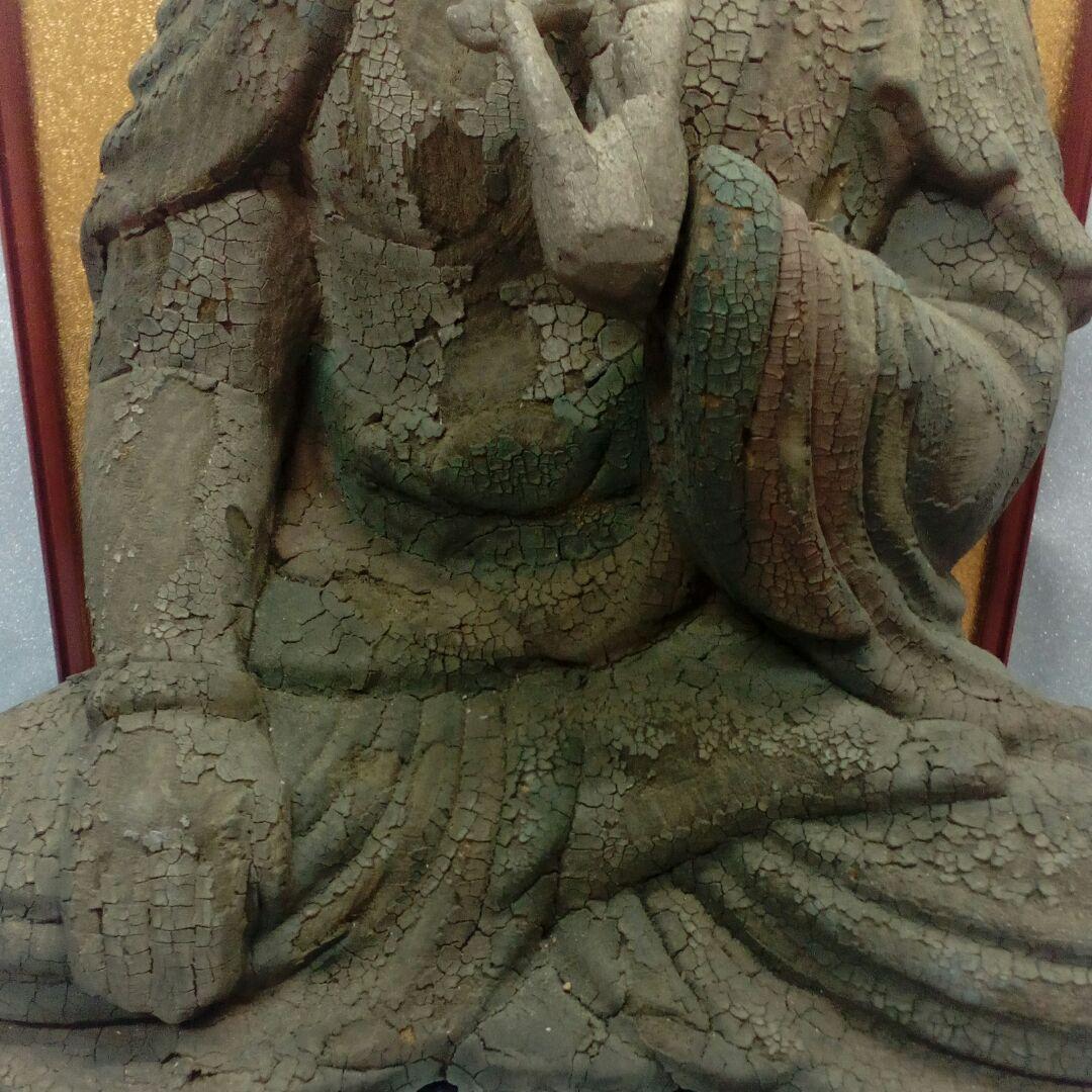 700〜400年前頃稀少レア極彩色時代仏教美術菩薩如来坐像