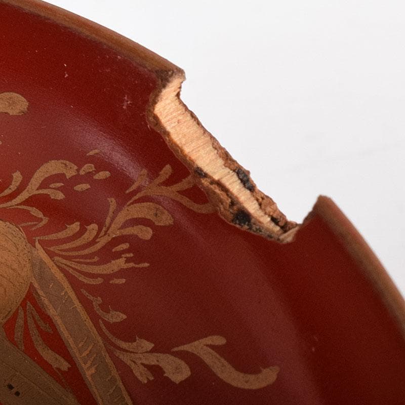 漆塗　金蒔絵　六歌仙　盃　6客　時代箱　二重箱　M　6979