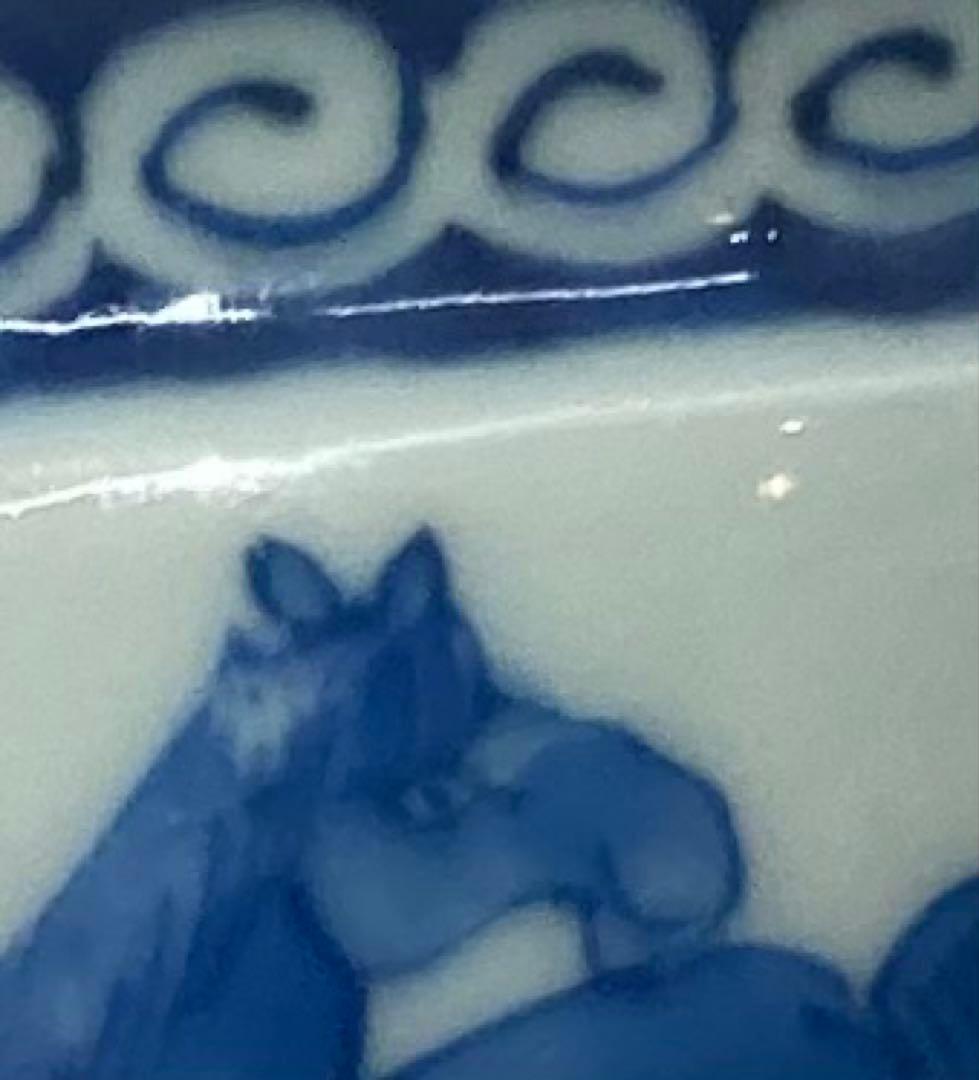 B500s「染付馬図 火入 1個」伊万里焼　江戸時代　干支　令和8年　茶道具