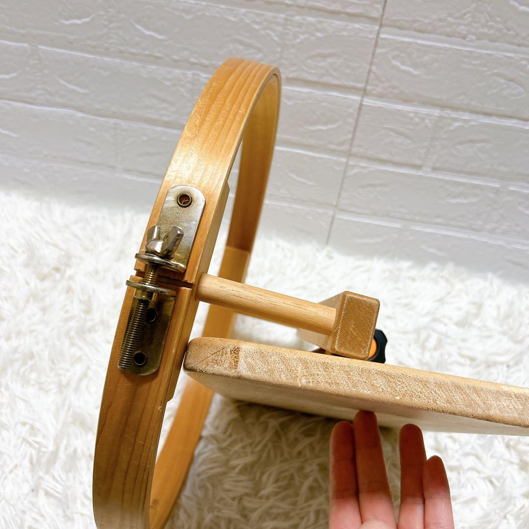 House of Bess パッチワーク　刺繍用　スタンドフープ　木製　35cm