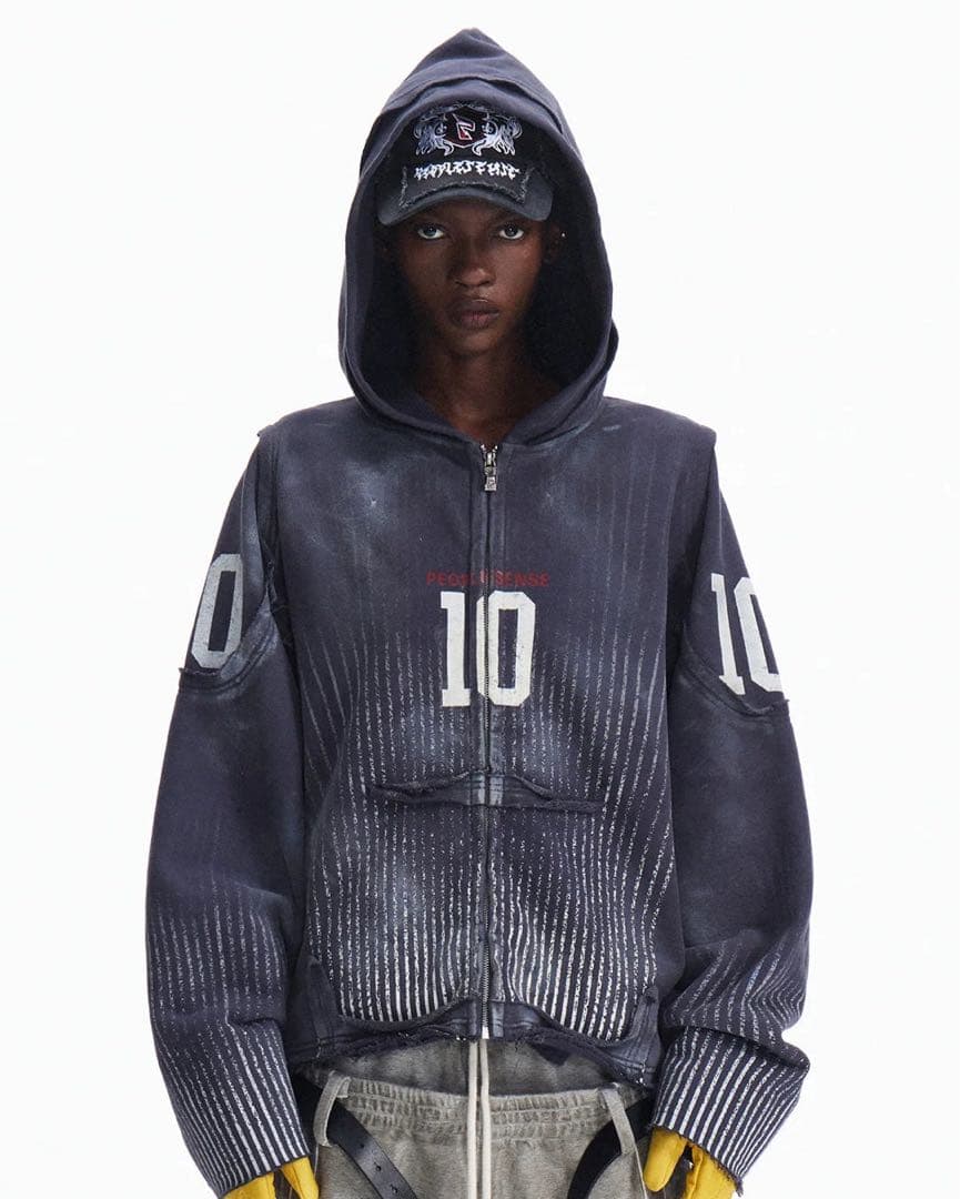 トップス Peoplesense Vertical Striped Hoodie S