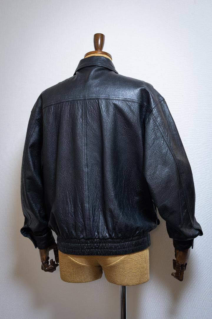 美品日本製THREE GOLD スイングトップレザージャケットヴィンテージ 美