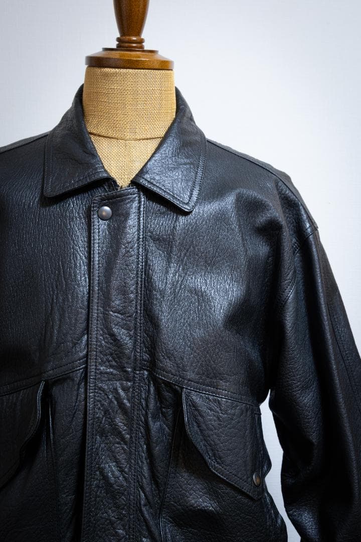 美品日本製THREE GOLD スイングトップレザージャケットヴィンテージ 美