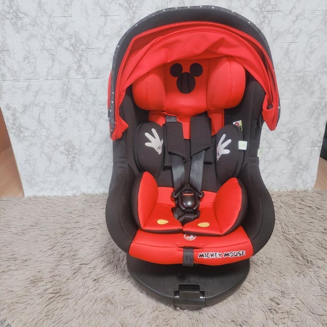 極美品 ターンシート ミッキーマウス チャイルドシート ISOFIX 西松屋