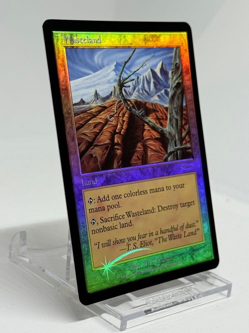 【Foil】■旧枠■《不毛の大地/Wasteland》[DCIマーク] 状態良
