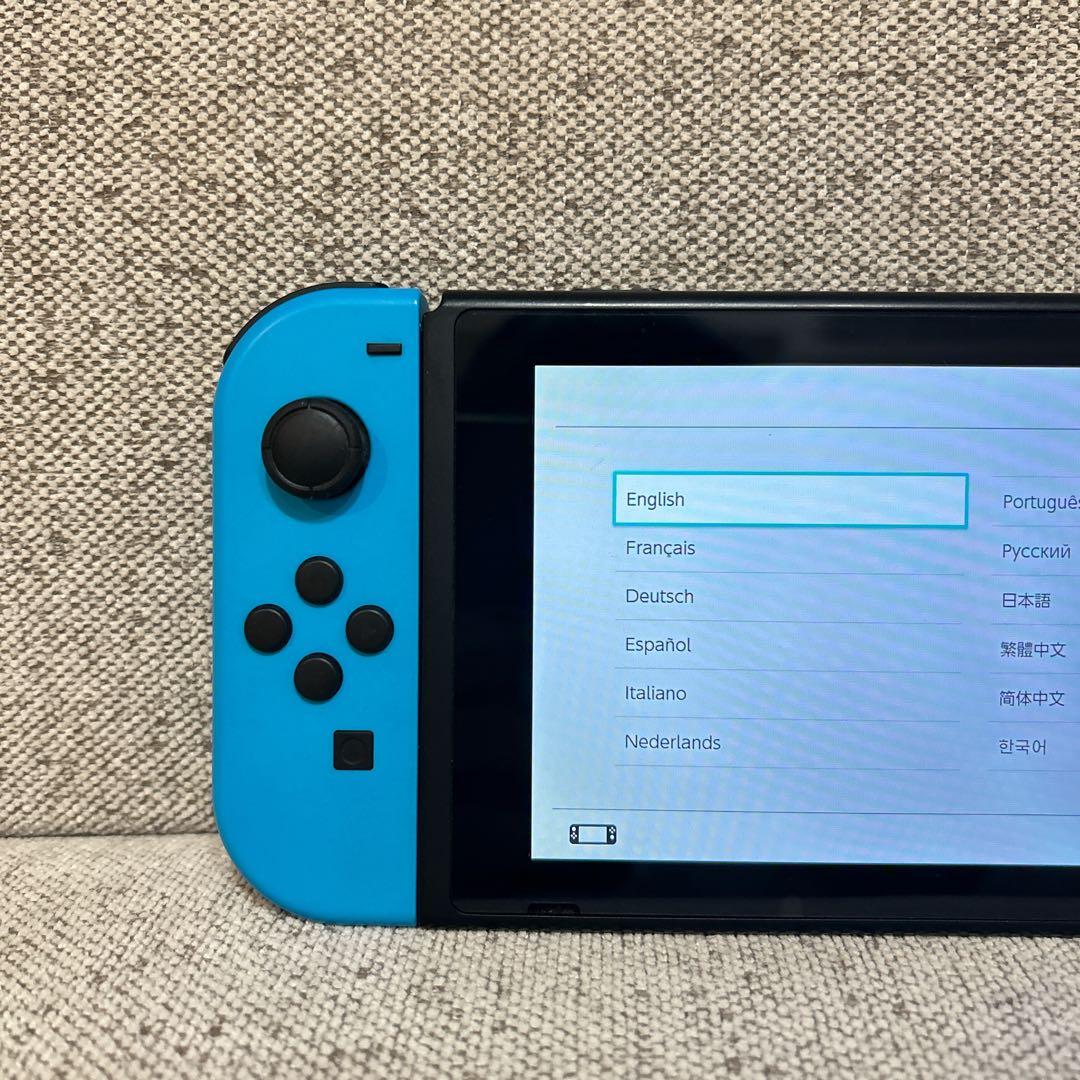 【美品】 Nintendo Switch 本体 ネオンブルー/レッド 完備品