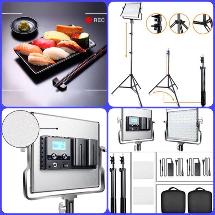 TVロケでも使う実力派＆背景スタンドキット付属❣本格的な撮影照明フル