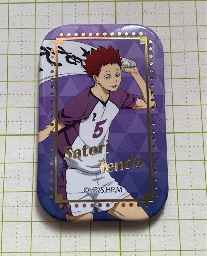 ハイキュー 天童覚 スクエア缶バッジ 横断幕イラスト - メルカリ