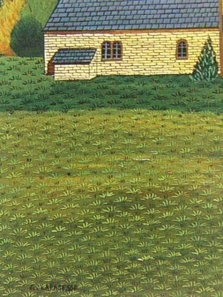 ジェラール・ラパジェス、バス停留所、希少画集画、新品額装付 - 絵画