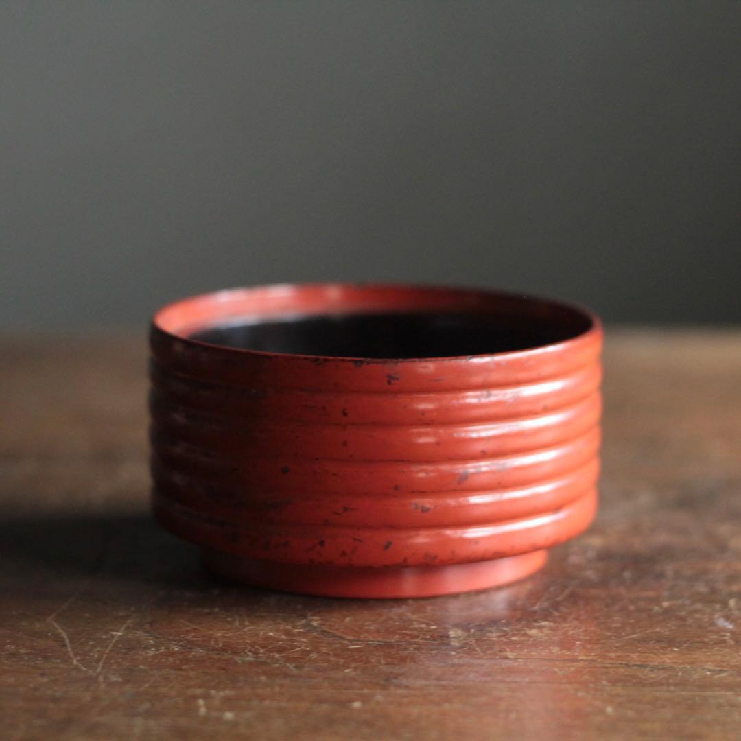 朱塗り 半筒椀 容器 徳利袴 古美術 漆器 古道具 アンティーク